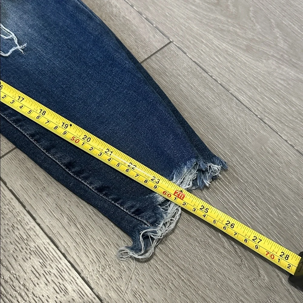 Lucky Brand Dark Blue Distressed Ankle Crop Jeans